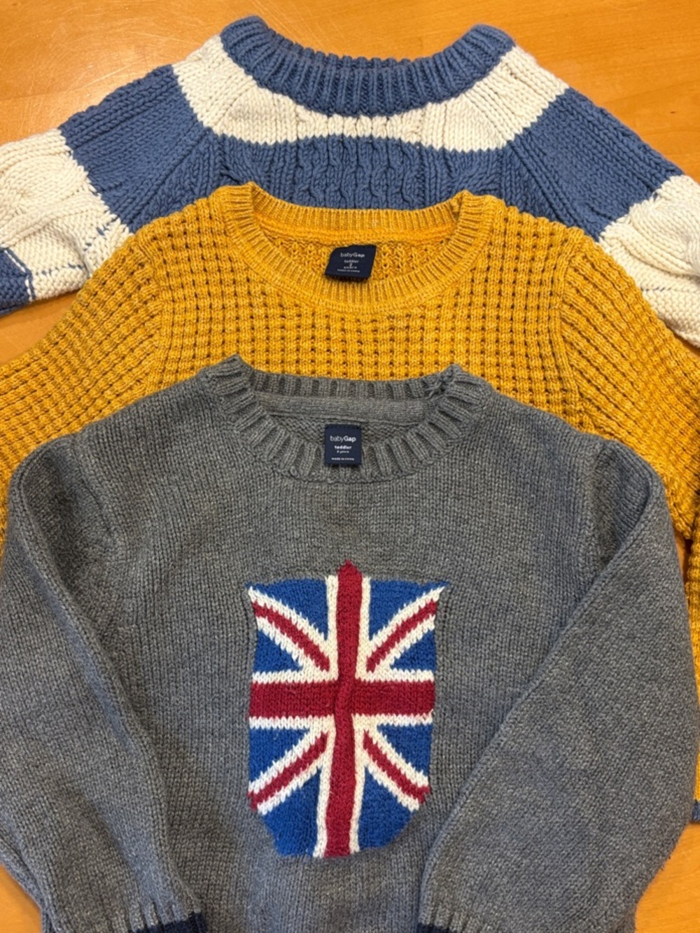 Bundle of 3 babyGap Toddler Knit Sweaters - Size 2T